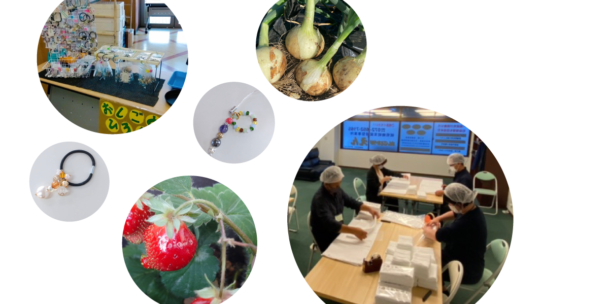 タオルのパッキング作業